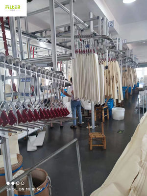 Kundenspezifische industrielle Filtertüte 550GSM Nomex Aramid mit SS-Draht