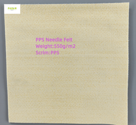 450 g/m² - 550 g/m² Industriefilterstoff PPS-Nadelfilz für Filterbeutel