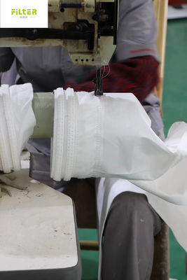 Kundenspezifische weiße gefaltete Filtertüte PTFE Entstaubung für Staub-Kollektor