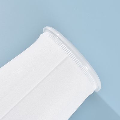 Fließfilterbeutel aus Polyester-Monofilament mit Stahlring und Nähfadenboden