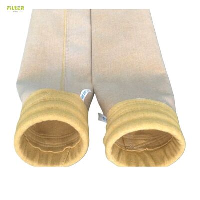 Industrieller PPS P84 PTFE Filterbeutel mit Sengen, Kalandrieren und PTFE-Tauchbehandlung für die Staubfiltration in verschiedenen Anlagen