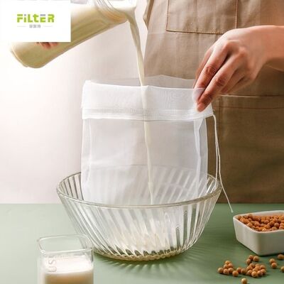 Langlebiger Flüssigkeitsfilterbeutel mit Zugseilverschluss, geeignet zur Filterung von Milchsaft, Sojamilch und anderen Flüssigkeitsanwendungen