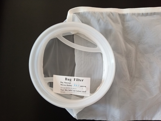 Runder Nylon-Mesh Liquid Filter Bag 300 Mikrometer mit Plastikring